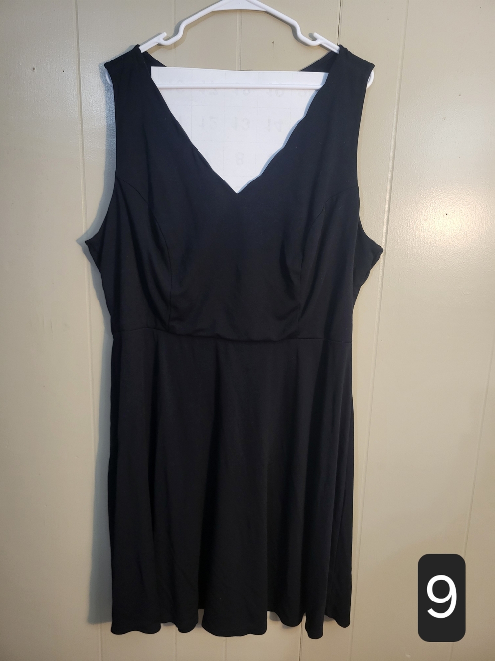 Classic Black V-Neck Women's Dress